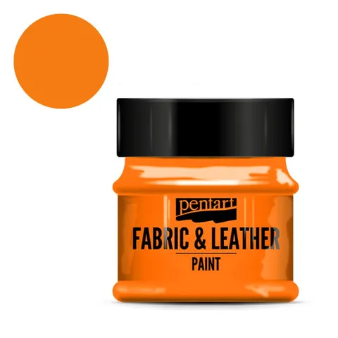 Farba do tkanin i skór Pentart Fabric & Leather 50 ml - Pomarańczowy