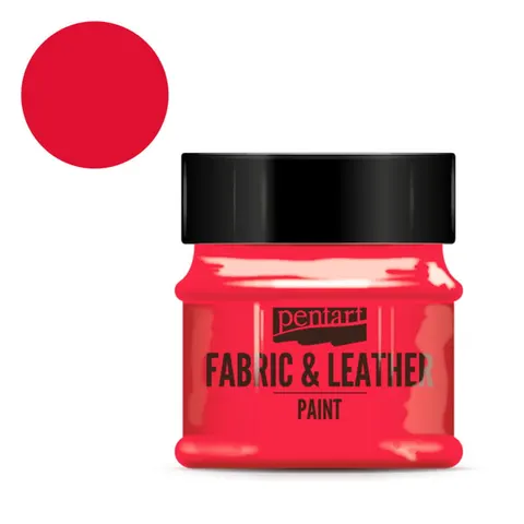 Farba do tkanin i skór Pentart Fabric & Leather 50 ml - Czerwony