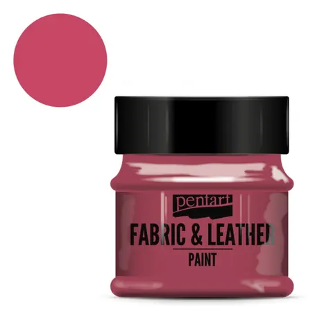 Farba do tkanin i skór Pentart Fabric & Leather 50 ml - Bordowy
