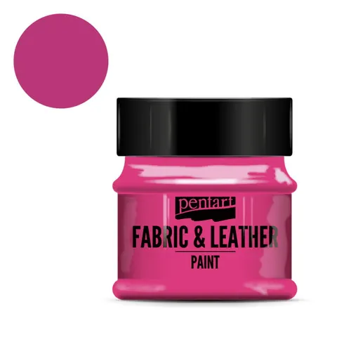 Farba do tkanin i skór Pentart Fabric & Leather 50 ml - Magenta