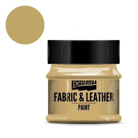 Farba do tkanin i skór Pentart Fabric & Leather 50 ml - Jasny brązowy