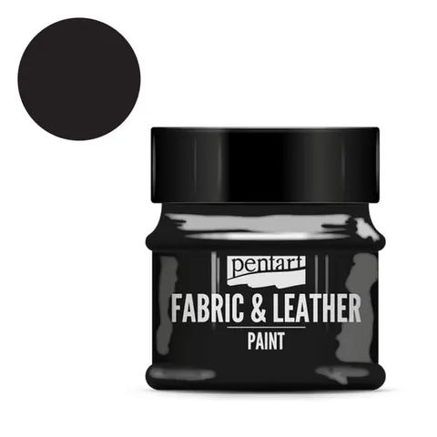 Farba do tkanin i skór Pentart Fabric & Leather 50 ml - Czarny