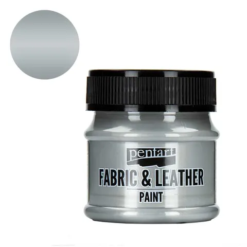 Farba do tkanin i skór Pentart Fabric & Leather 50 ml - Srebrny