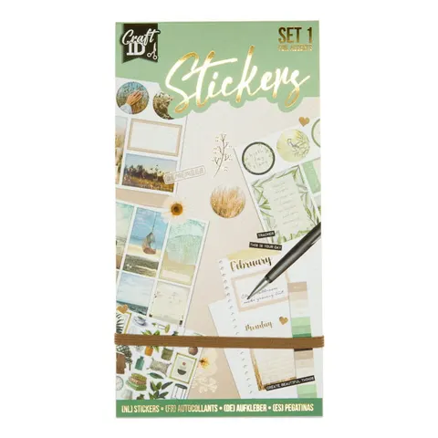 Blok kreatywny do scrapbookingu z naklejkami Craft ID - Stickers Set 1