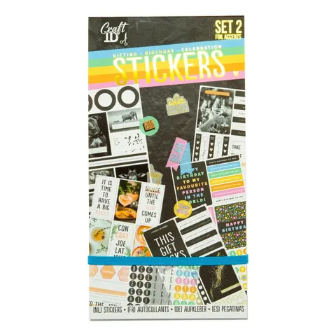 Blok kreatywny do scrapbookingu z naklejkami Craft ID - Stickers Set 2