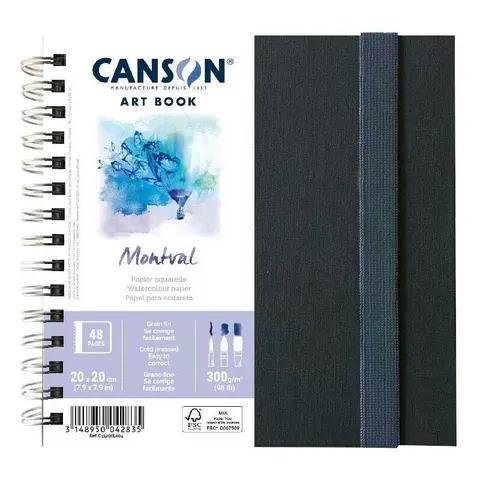 Szkicownik Canson Montval - 20 x 20 cm, 300 g, 24 ark.