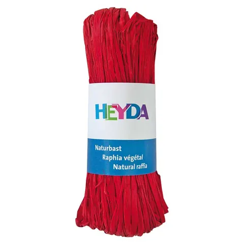 Rafia dekoracyjna Heyda 50 g - czerwona