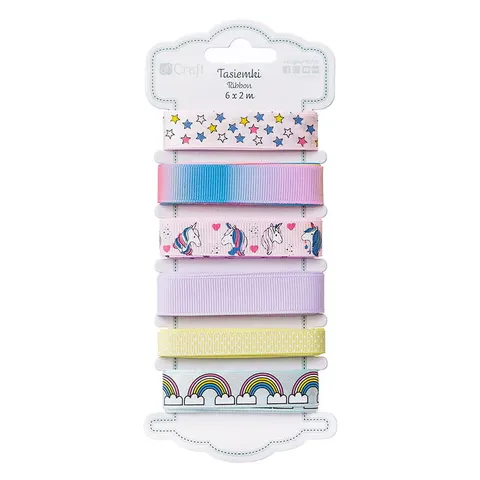 Wstążki dpCraft tasiemki 6 x 2 m - 060 Rainbow