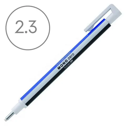 Gumka automatyczna Mono Zero Tombow okrągła - Paski