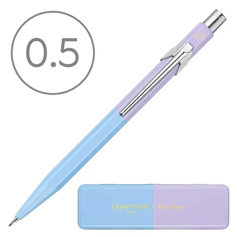 Ołówek automatyczny 844 Caran d'Ache + Paul Smith 0.5 mm - Sky Blue/Lavender