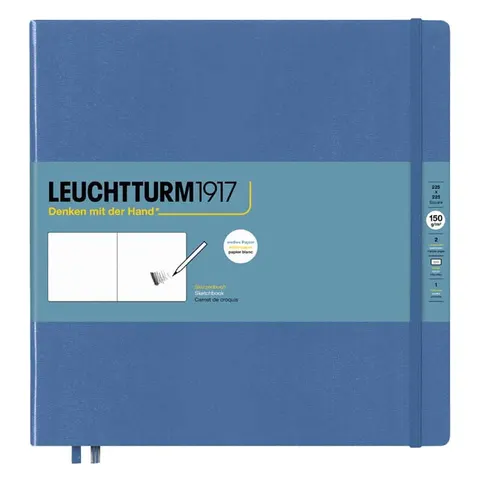 Szkicownik Leuchtturm1917 Niebieski - 22.5 x 22.5 cm, 150 g, 112 stron
