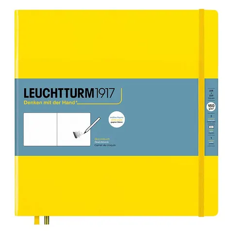 Szkicownik Leuchtturm1917 Cytrynowy - 22.5 x 22.5 cm, 150 g, 112 stron