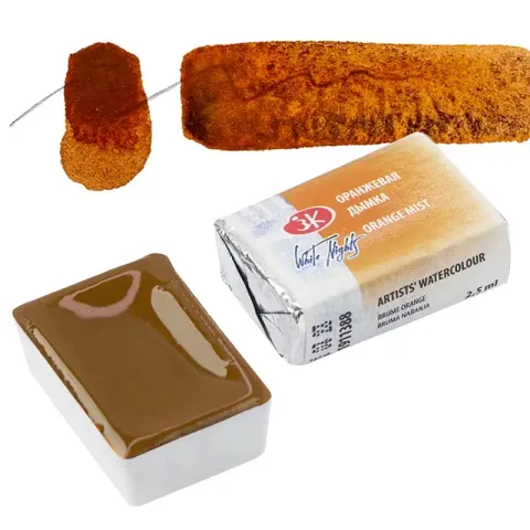 Farba akwarelowa Białe Noce kostka - 388 Orange Mist
