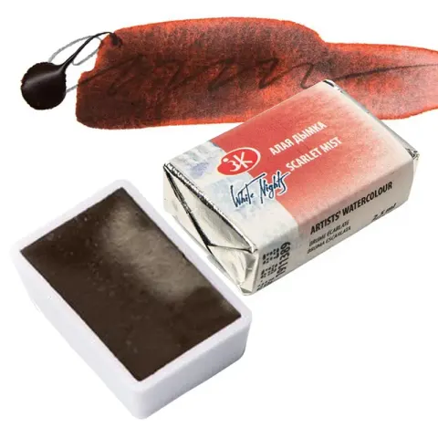 Farba akwarelowa Białe Noce kostka - 389 Scarlet Mist