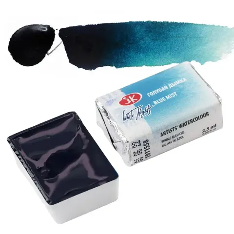 Farba akwarelowa Białe Noce kostka - 558 Blue Mist