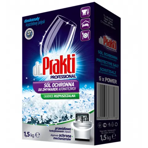 CLOVIN Sól do zmywarek DR.PRAKTI, 1,5 kg