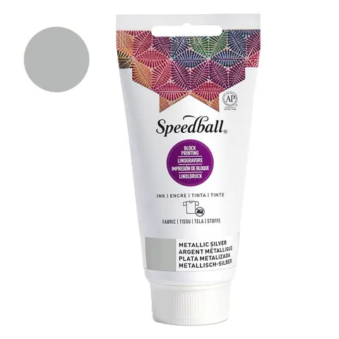 Farba graficzna do tkanin Speedball 75 ml Metallic Silver