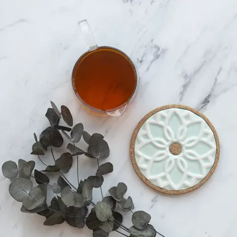 Duża podkładka ceramiczna Elvira jasno-zielona