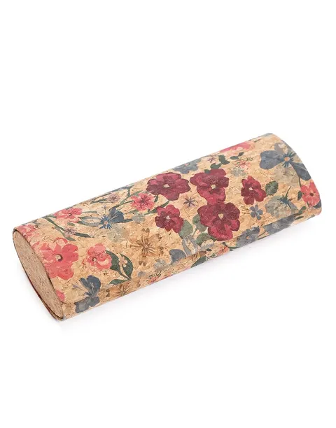 Wegańskie etui na okulary Flower z korka