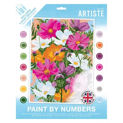 Malowanie po numerach docrafts Artiste A3 - Kwiaty
