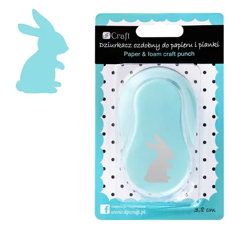 Dziurkacz ozdobny do papieru i pianki dpCraft 3.8 cm - zając