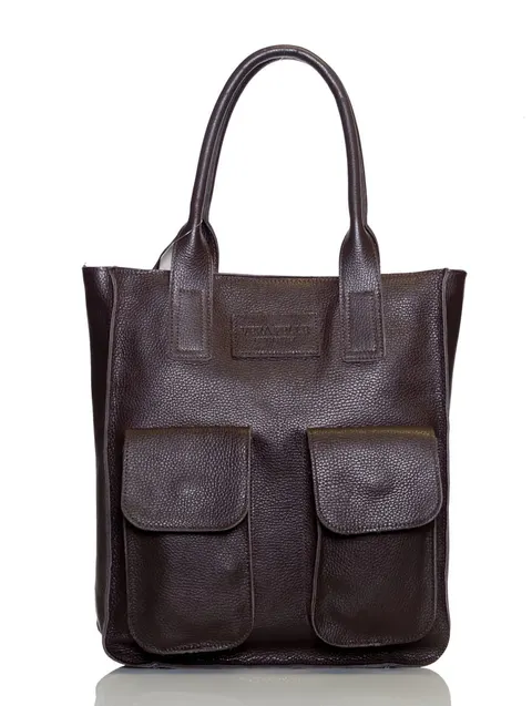VERA PELLE Włoski skórzany shopper