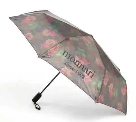Parasol Damski Monnari – Ciemne Kwiaty, Automatyczny