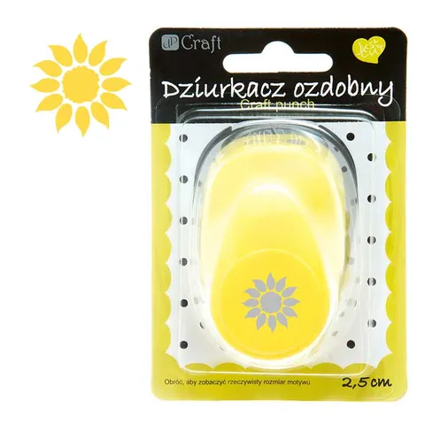 Dziurkacz ozdobny do papieru dpCraft 2.5 cm - słonecznik