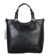 Torebka damska A4 2w1 Ines Delaure – shopper bag + listonoszka eko skóra pleciona