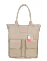 VERA PELLE Włoski skórzany shopper bag | Beżowy | Pojemny