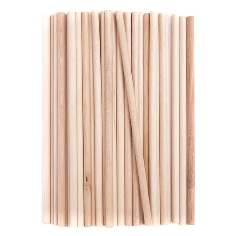 Patyczki drewniane okrągłe dpCraft - 150 x 5 mm, 50 szt.