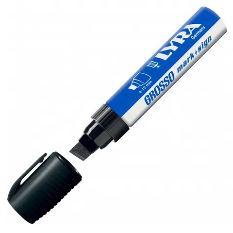 Marker permanentny Lyra Grosso czarny 4 - 12 mm