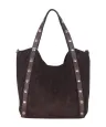 Andrea Massi Italy Torebka Shopper A4 | Zamsz Ekologiczny | Dżety | Rączki + Pasek