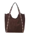 Andrea Massi Italy Torebka Shopper A4 | Zamsz Ekologiczny | Dżety | Rączki + Pasek