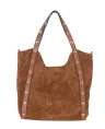 Andrea Massi Italy Torebka Shopper A4 | Zamsz Ekologiczny | Dżety | Rączki + Pasek