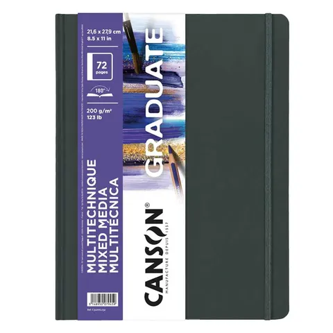 Szkicownik Graduate Mixed Media Canson A4, 200 g, 72 strony, twarda oprawa