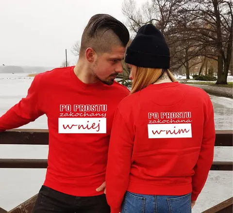 Po prostu zakochani Bluzy dla par Bluza z kapturem dla pary