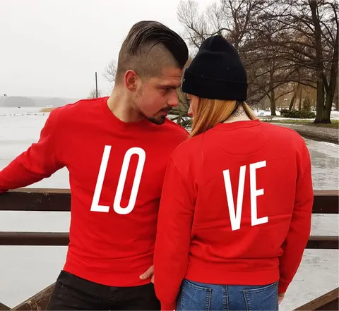 LOVE Bluzy dla par Bluza dla pary z kapturem Bluzy dla zakochanych