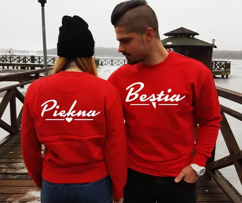 Bluzy dla par Piękna i Bestia