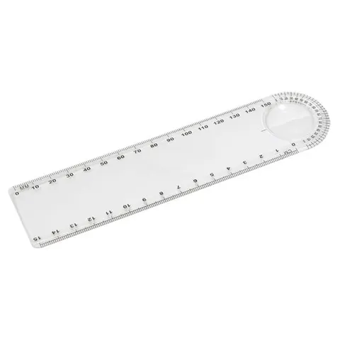 Linijka 15 cm, lupa, kątomierz - 100 szt.