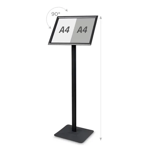 Stojak na menu / plakat / stojak informacyjny - Czarny Premium A3
