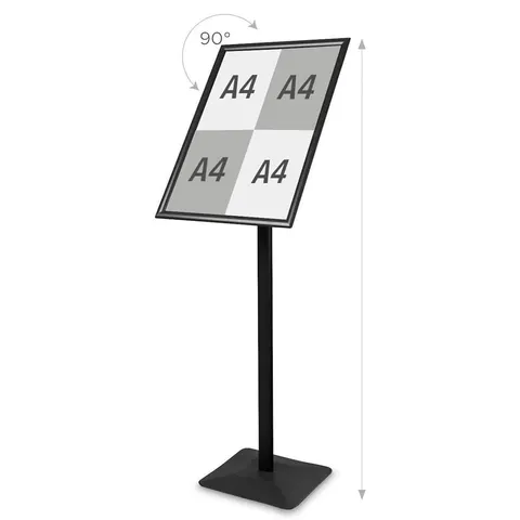Stojak na menu / plakat / stojak informacyjny - Czarny Premium A2
