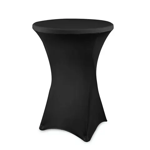 Czarny obrus do stołu okrągłego Ø 80 cm