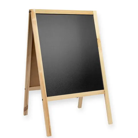 Potykacz dwustronny kredowy jasna rama 60 x 100 cm