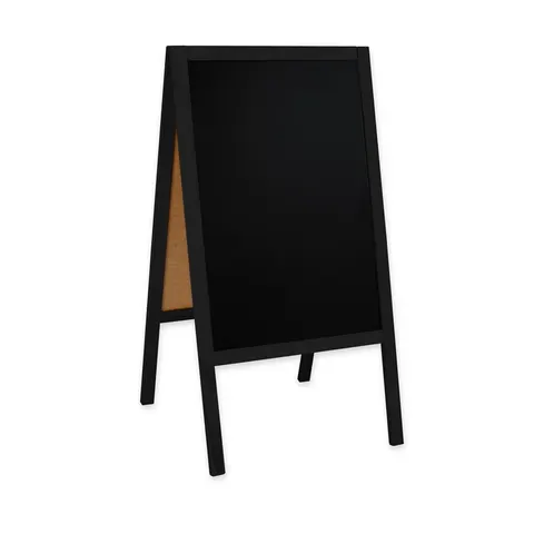 Potykacz kredowy czarna sosnowa rama 61 x 118 cm