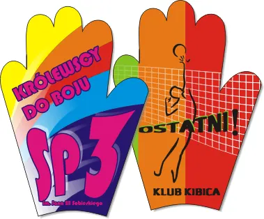 Łapy reklamowe z nadrukiem dwustronnym Łapy do kibicowania