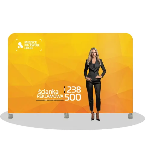 Ścianka tekstylna reklamowa prosta - 500 cm x 238 cm
