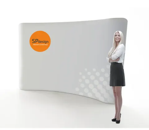Ścianka ŁUK 400 x 228 cm - materiał tekstylny z zamkiem