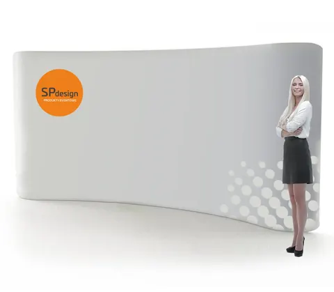 Ścianka ŁUK 228 x 600 cm - materiał tekstylny z zamkiem