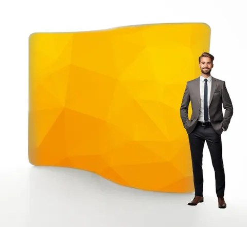 Ścianka reklamowa tekstylna - w kształcie litery S 250 cm x 228 cm